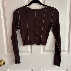 windsor cropped long sleeve size small